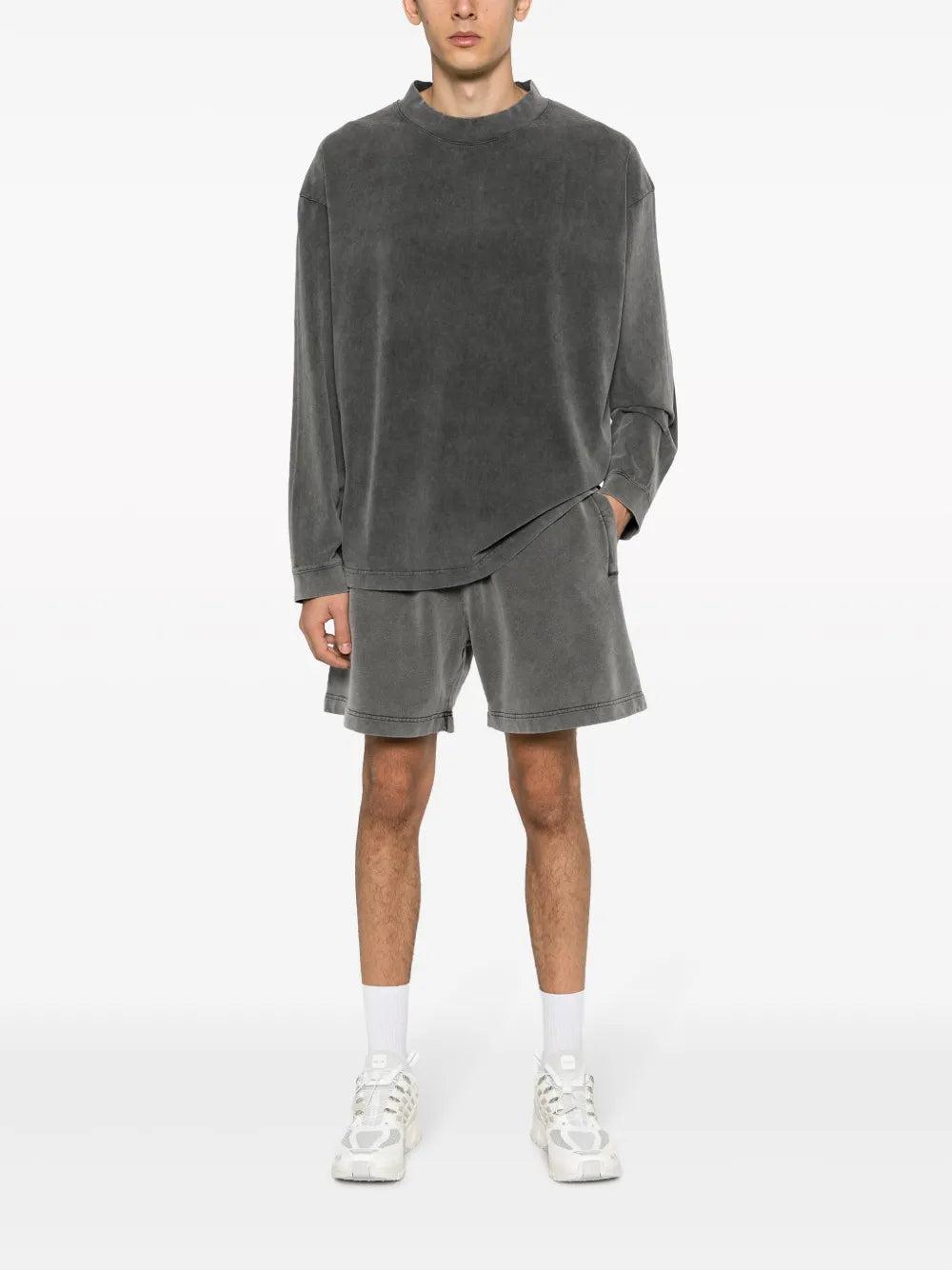 Faded-Effect Cotton Sweatshirt