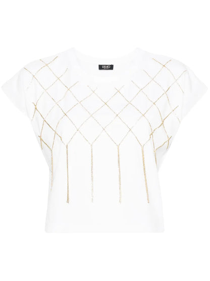 Bead-Detailing T-Shirt