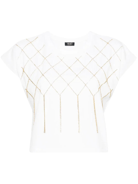 Bead-Detailing T-Shirt