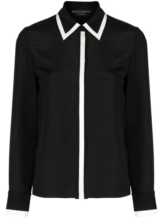 Willa Piped-Trim Shirt