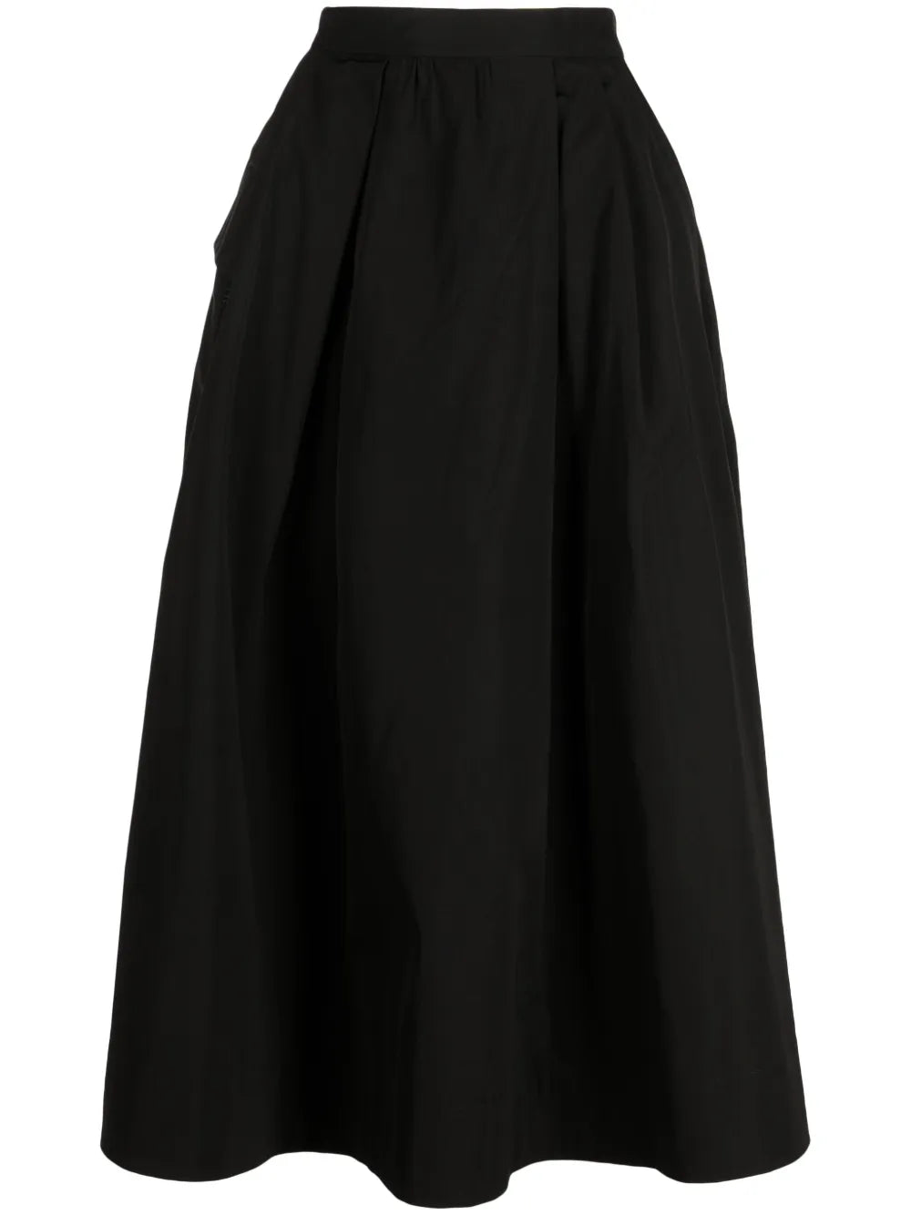 Logo-Embroidered Asymmetric Midi Skirt