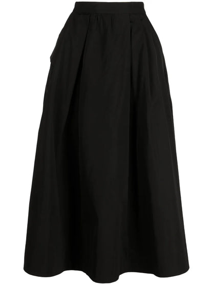 Logo-Embroidered Asymmetric Midi Skirt
