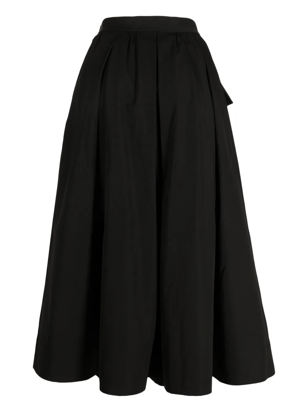 Logo-Embroidered Asymmetric Midi Skirt