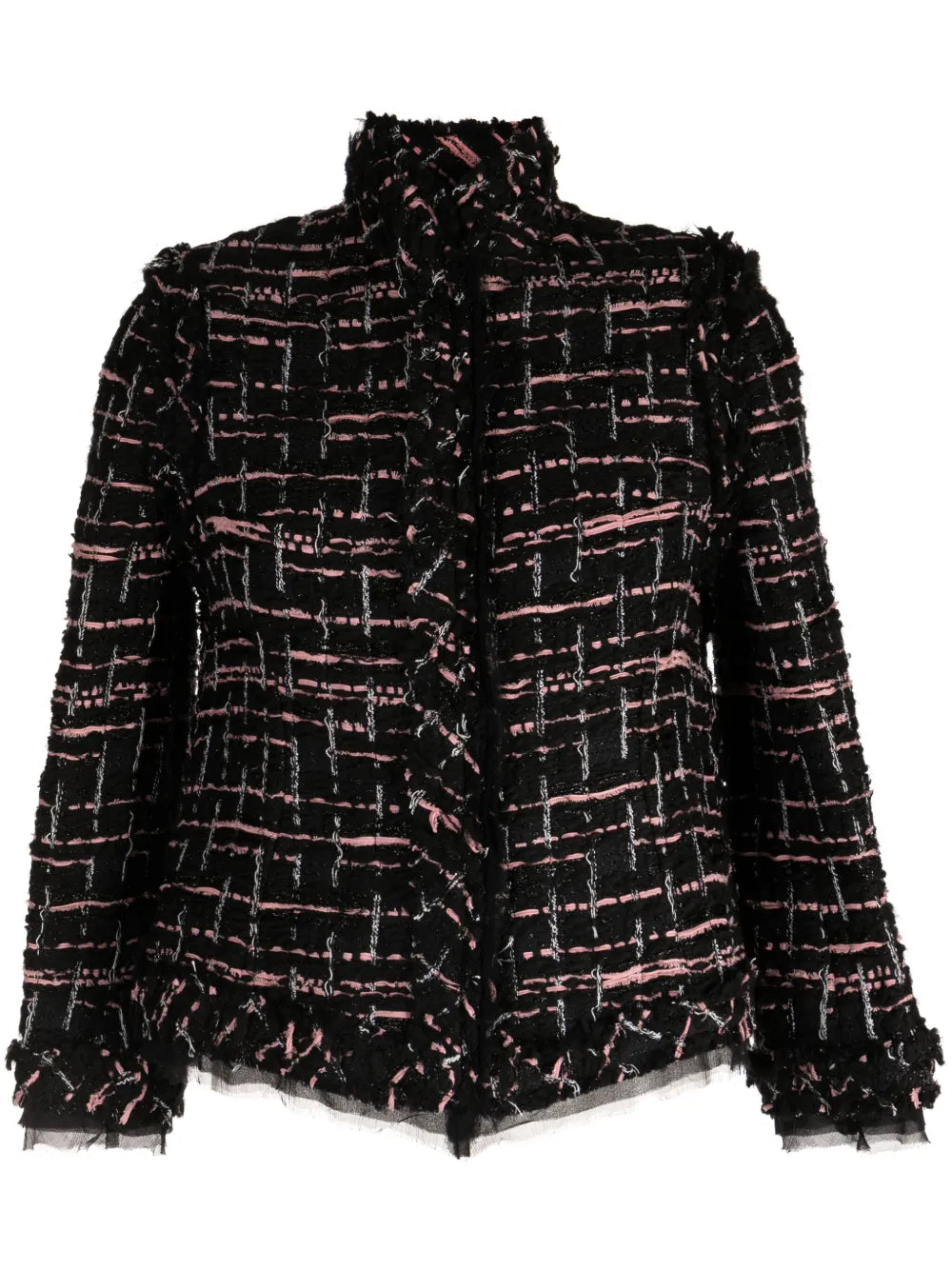 Tweed High-Neck Jacket