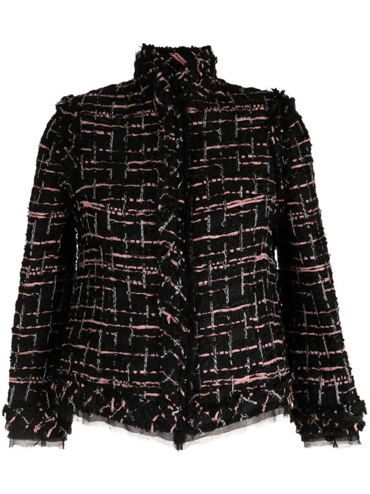 Tweed High-Neck Jacket