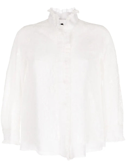 Organza Lace-Overlay Jacket
