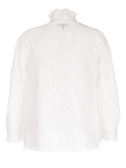 Organza Lace-Overlay Jacket