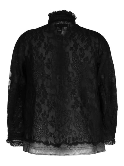 Organza Lace-Overlay Jacket