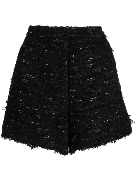 Tweed High-Waist Shorts