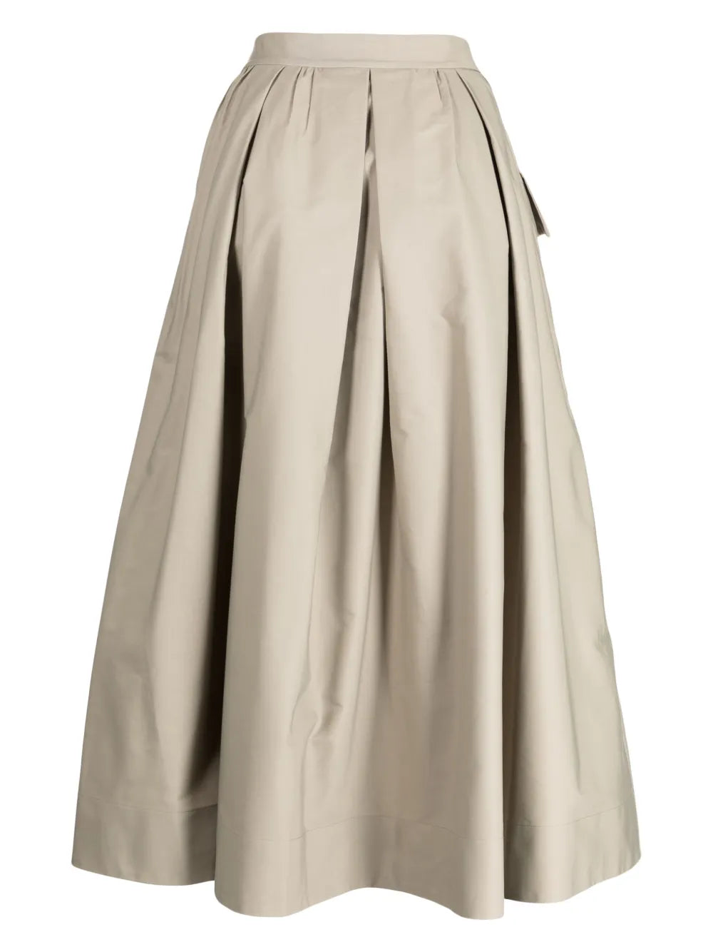Logo-Embroidered Asymmetric Midi Skirt