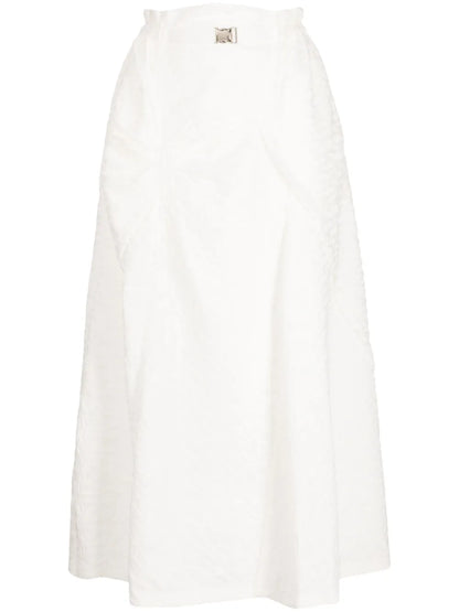 Panelled Jacquard Midi Skirt