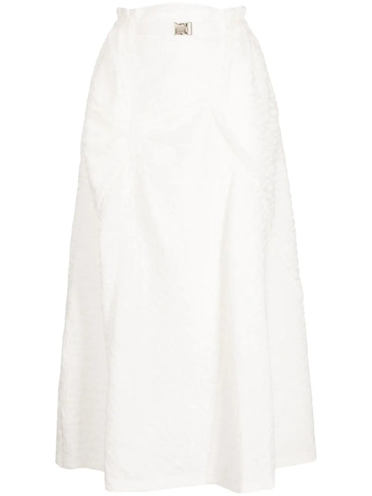 Panelled Jacquard Midi Skirt