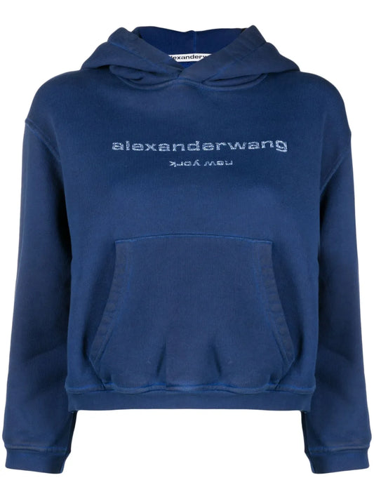 Logo-Embossed Cotton Hoodie