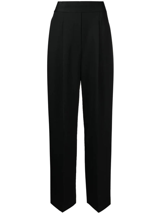 Pleated Wool Tailored Trousers