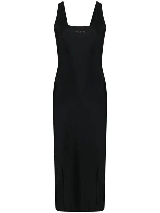 Crystal-Embellished Logo Midi Dress