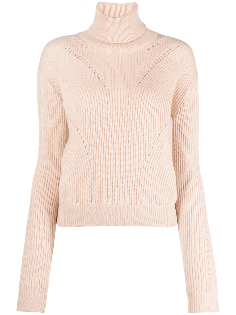 Logo-Charm Ribbed-Knit Jumper