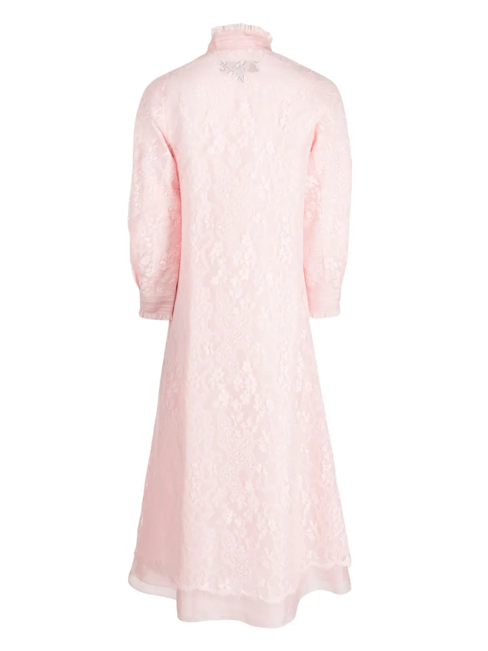Lace Pleated Single-Breasted Coat
