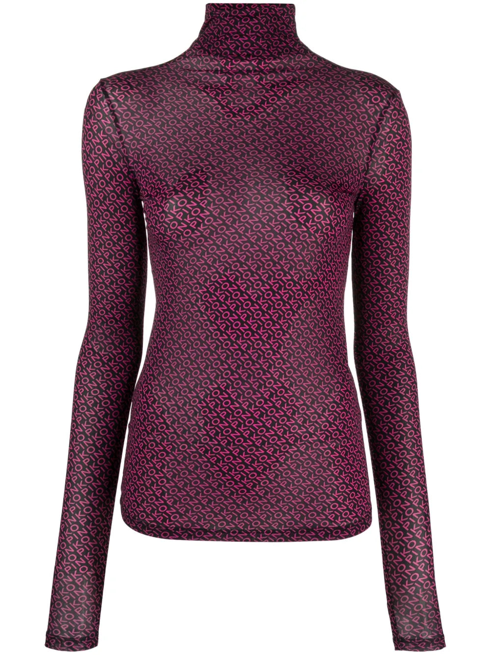 Lamu Semi-Sheer Logo-Print Top