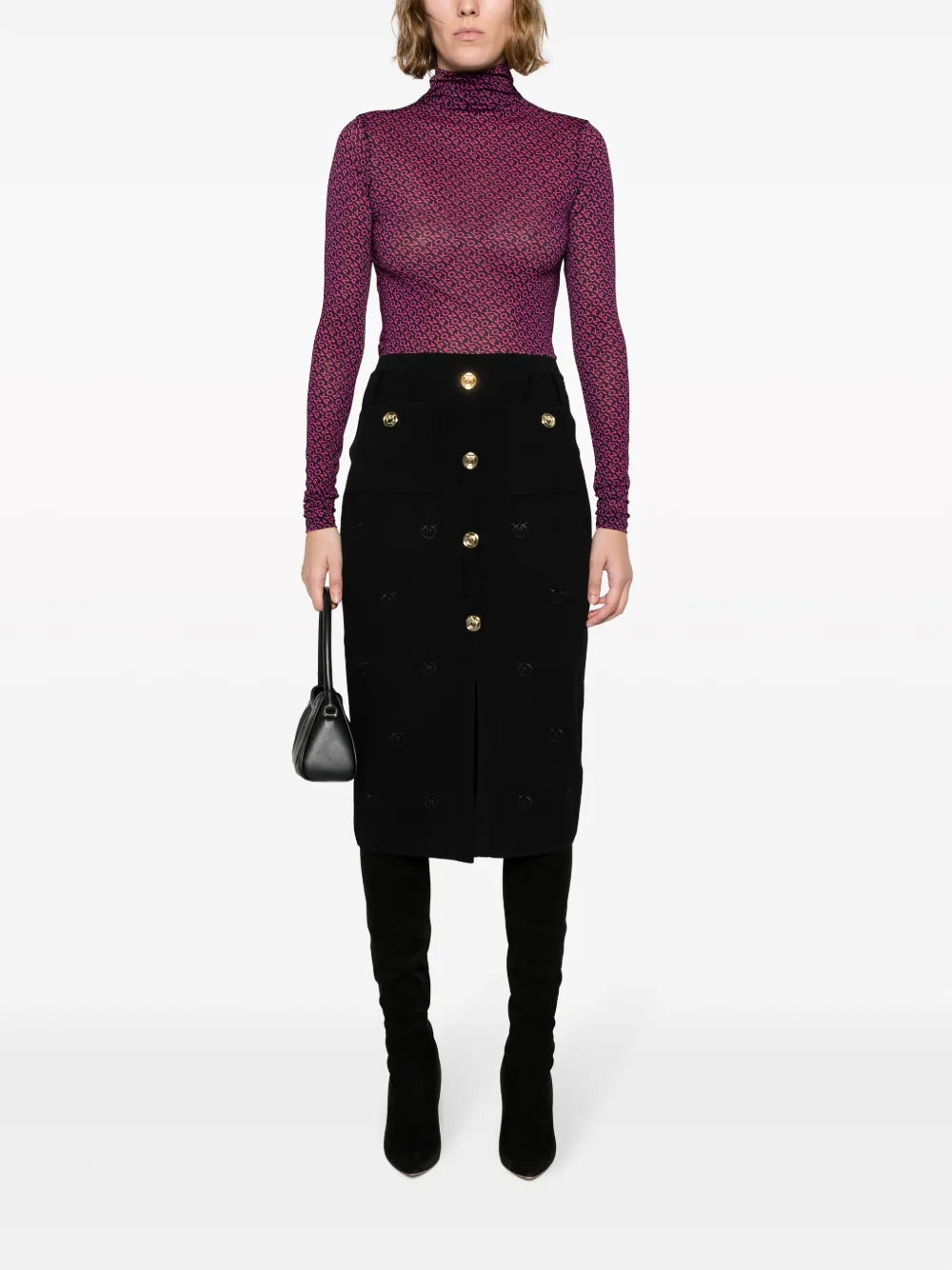 Lamu Semi-Sheer Logo-Print Top