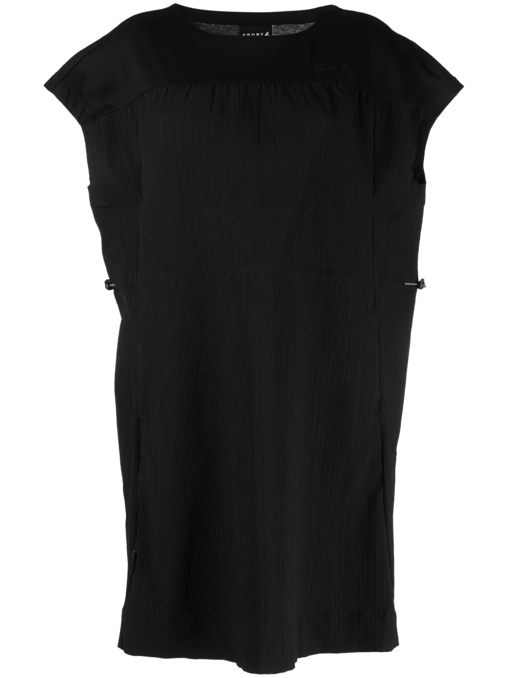 Logo-Embroidered Pleated Dress