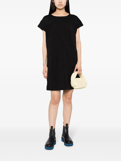 Logo-Embroidered Pleated Dress
