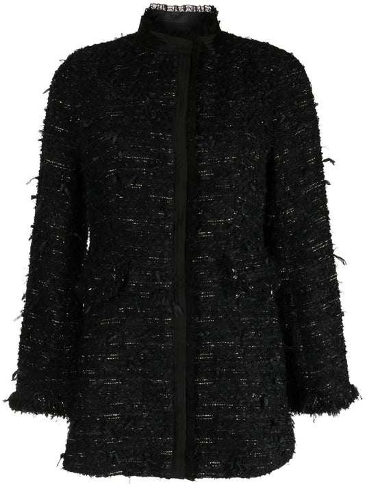 Tweed High-Neck Jacket