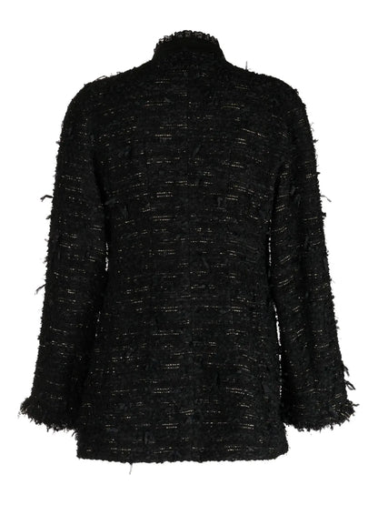 Tweed High-Neck Jacket