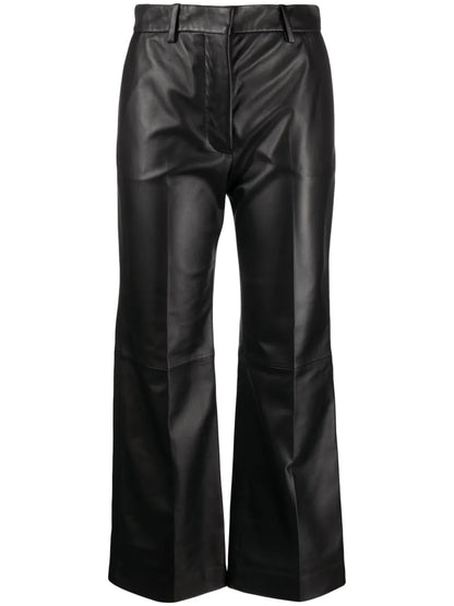 Talia Leather Cropped Trousers