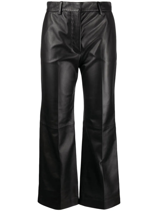 Talia Leather Cropped Trousers