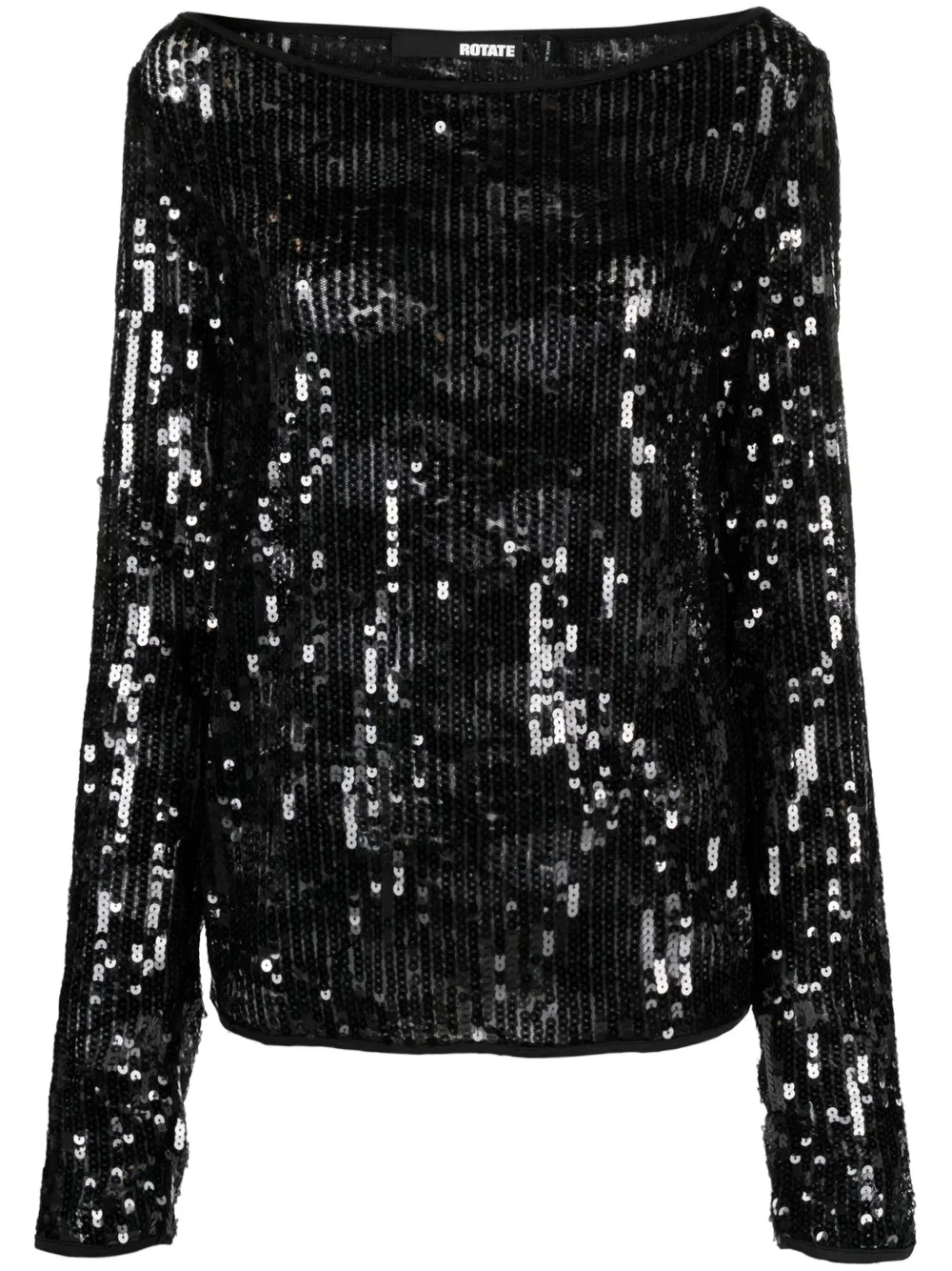 Long-Sleeve Sequined Top