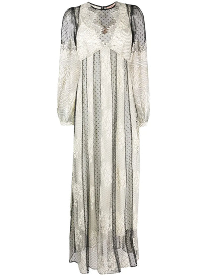 Floral-Lace Maxi Dress