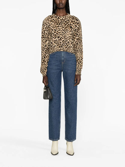 Logo-Embellished Straight Leg Jeans