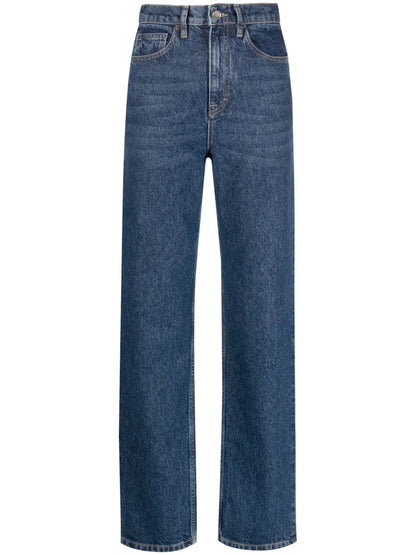 Logo-Embellished Straight Leg Jeans