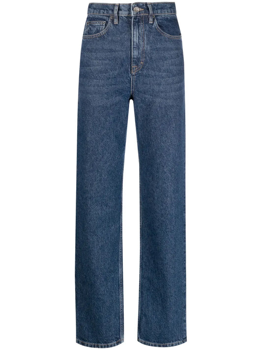 Logo-Embellished Straight Leg Jeans