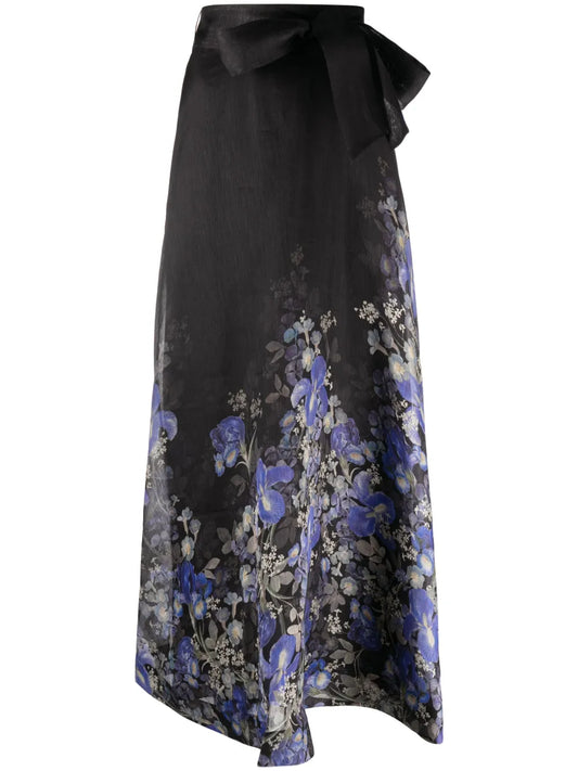 Lyrical Floral-Print Maxi Skirt