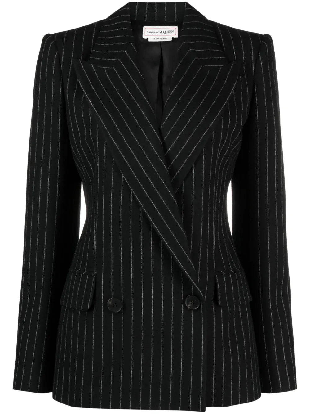 Striped Double-Breasted Blazer