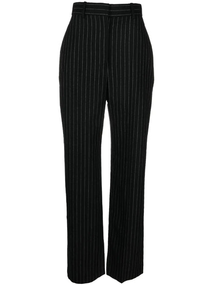 Chalk Stripe Wool Trousers