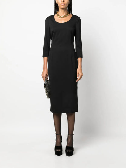 Wool-Blend Midi Dress