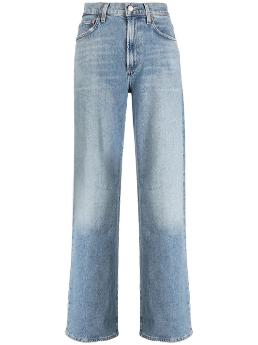 Harper Mid-Rise Straight-Leg Jeans