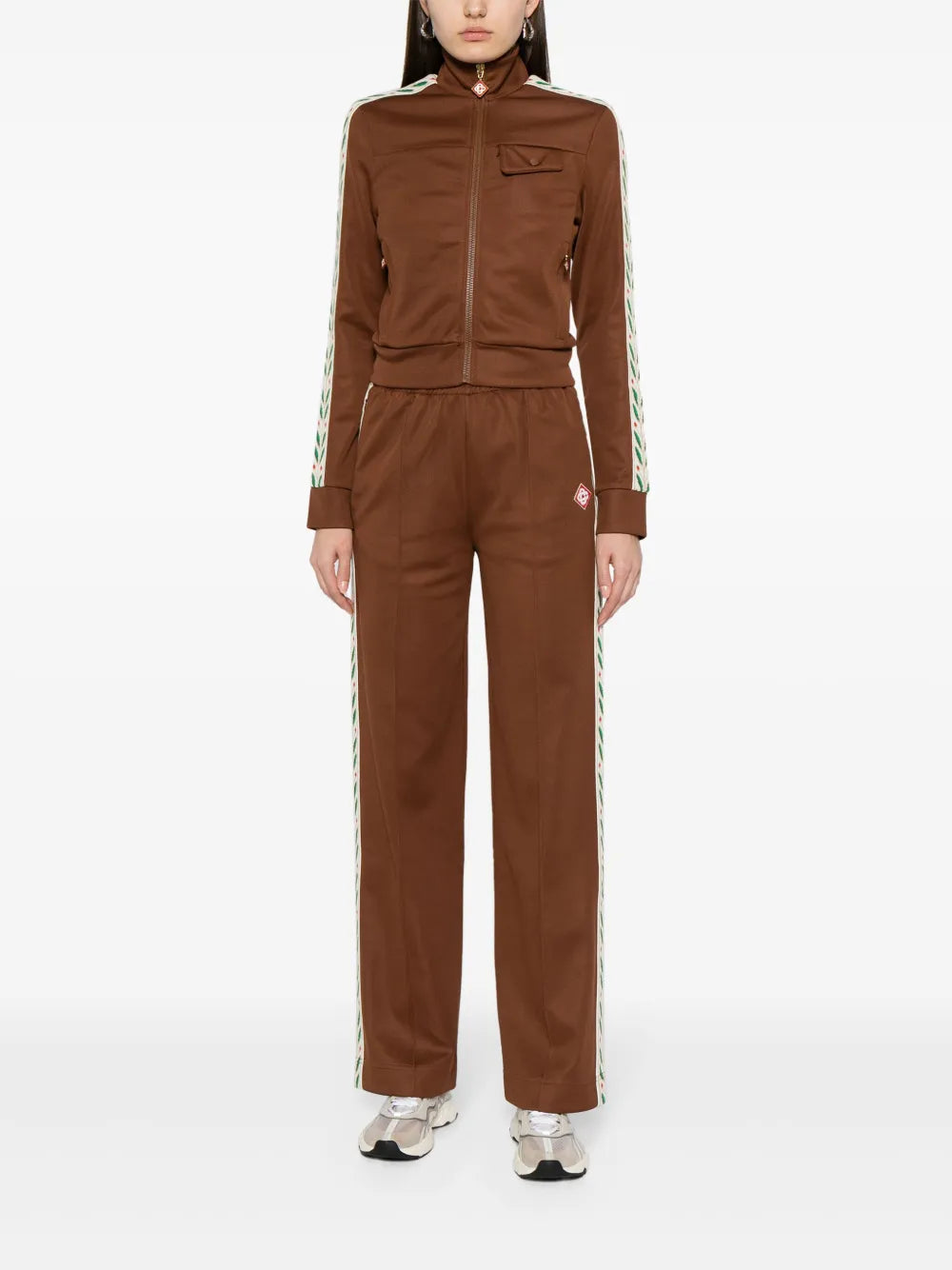 Laurel Jacquard-Stripe Cotton Bomber Jacket