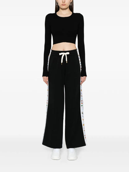 Logo-Tape Organic Cotton Track Pants