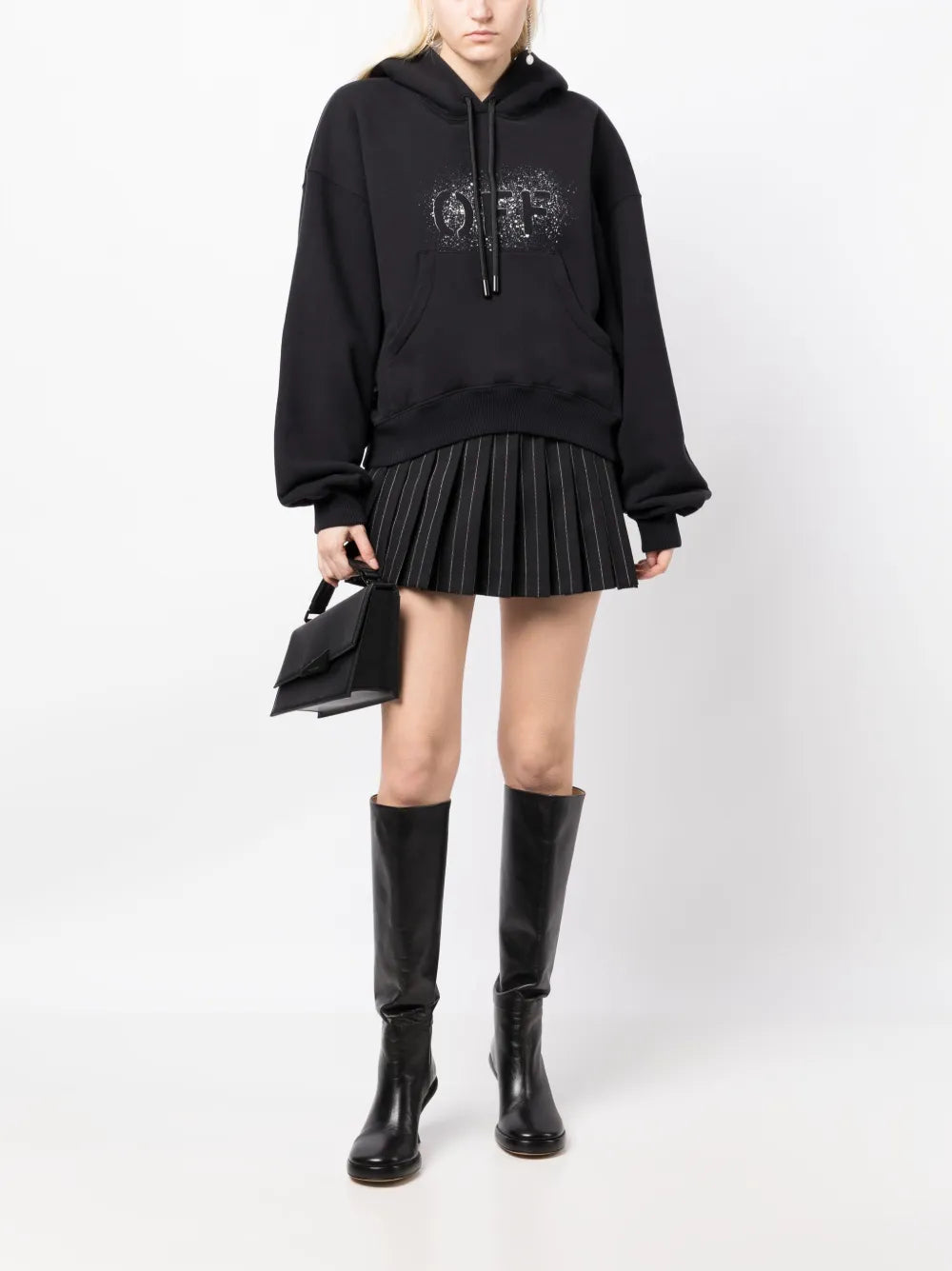 Spray-Paint Logo Cotton Hoodie