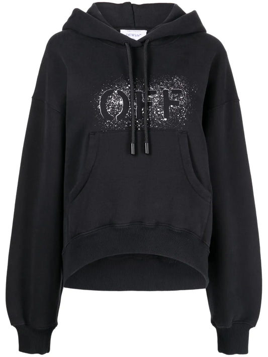 Spray-Paint Logo Cotton Hoodie