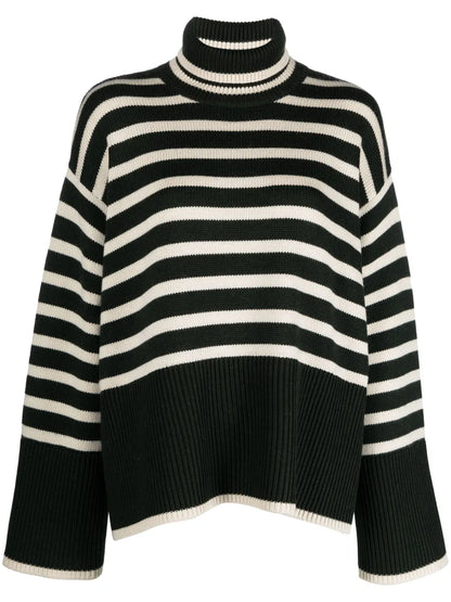 Striped Wool-Cotton Jumper