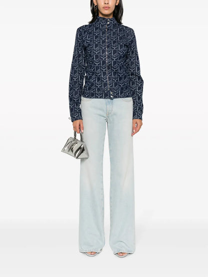 Monogram-Print Denim Jacket