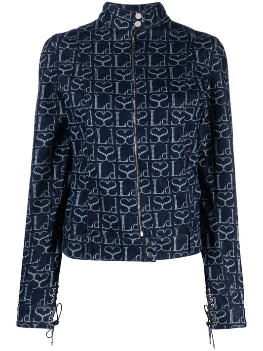 Monogram-Print Denim Jacket