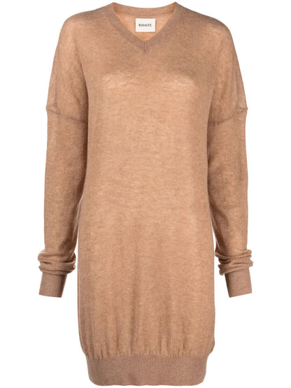 Fine-Knit V-Neck Jumper
