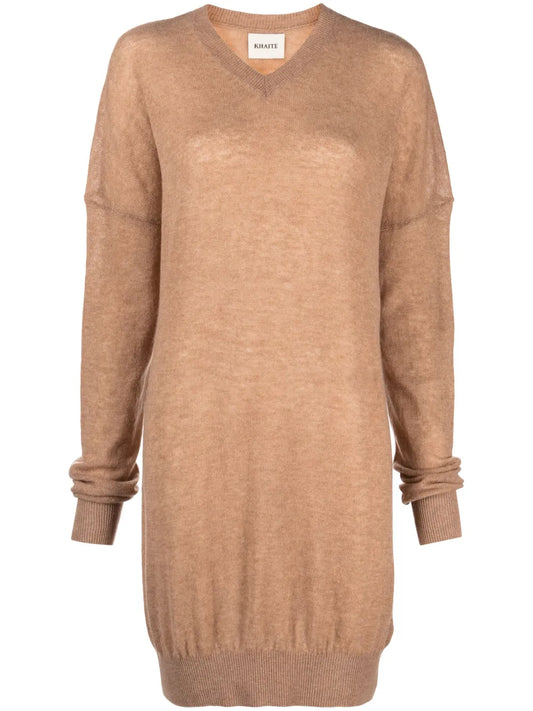 Fine-Knit V-Neck Jumper