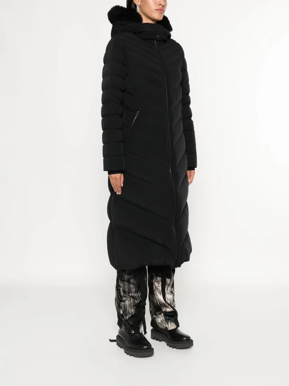 Faux-Fur Hooded Padded Coat