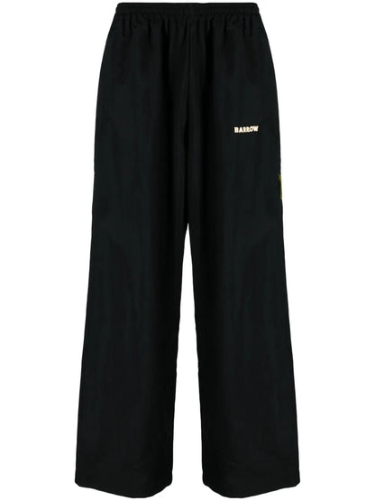 Embroidered-Logo Motif-Zip Track Pants